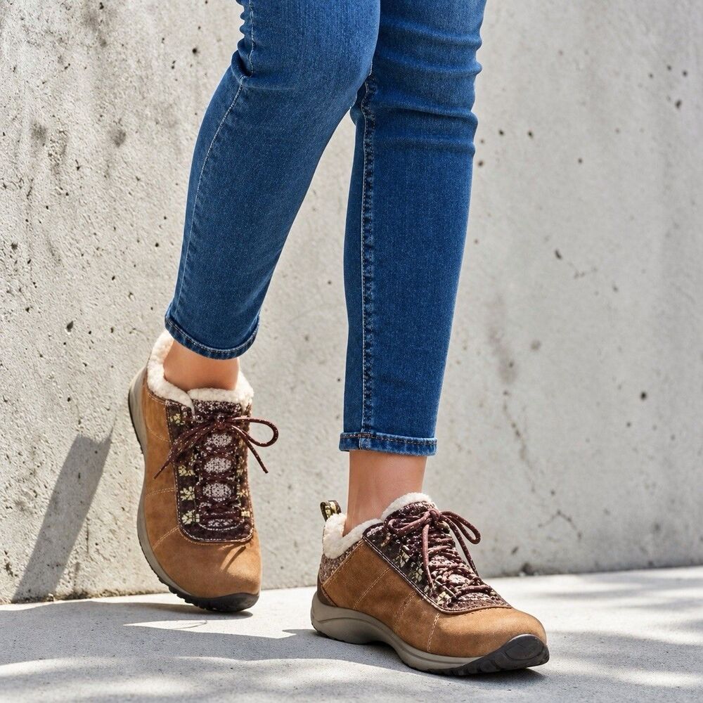Merrell Kamori Chill Womens 8 Dark Earth Suede Fur Lined Hiking Shoes J099937C - Picture 2 of 12